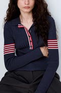 MANGO Ribbed Polo Sweater