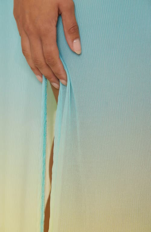 Trina Turk West Palm Sheer Cover-up Maxi Dress In Blue Multi
