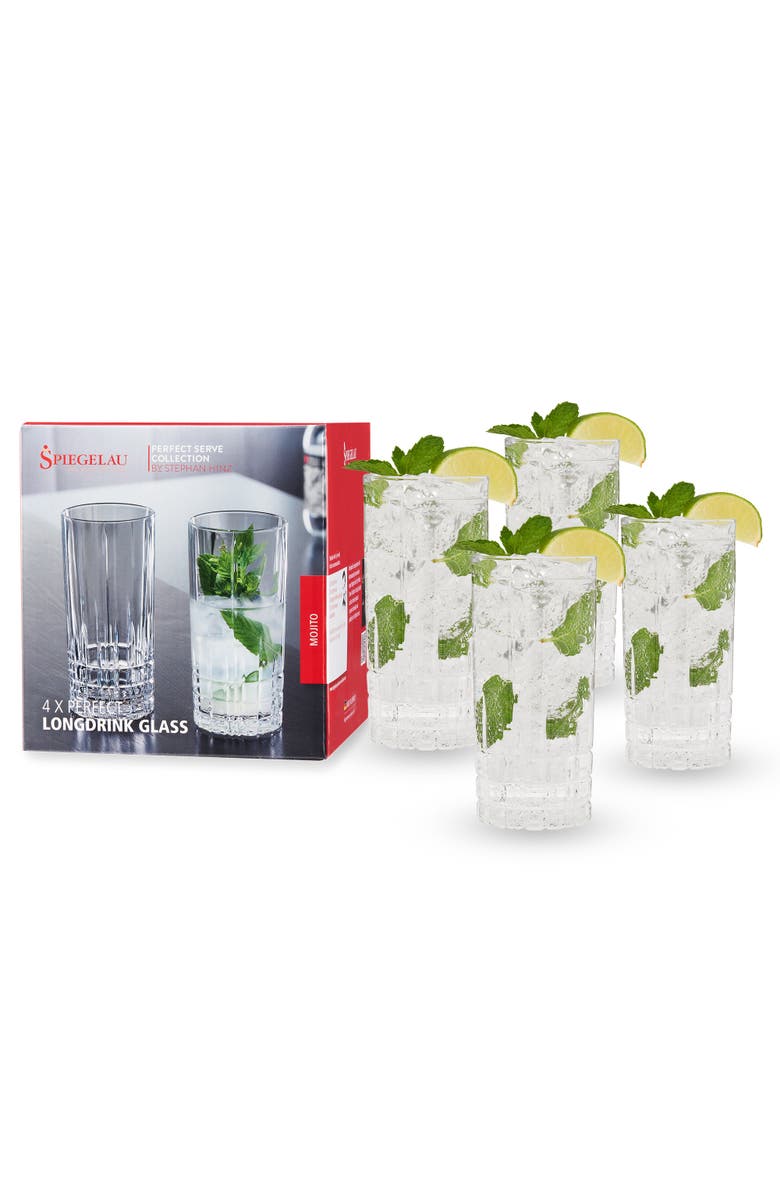 SPIEGELAU Perfect Longdrink Glass Set of 4, Alternate, color, Clear