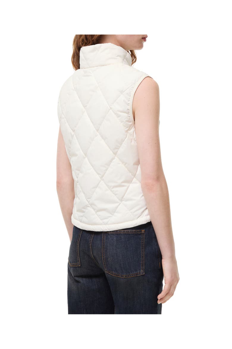 Packable Quilted Nylon Cheswick Gilet, Alternate, color, Tundra white