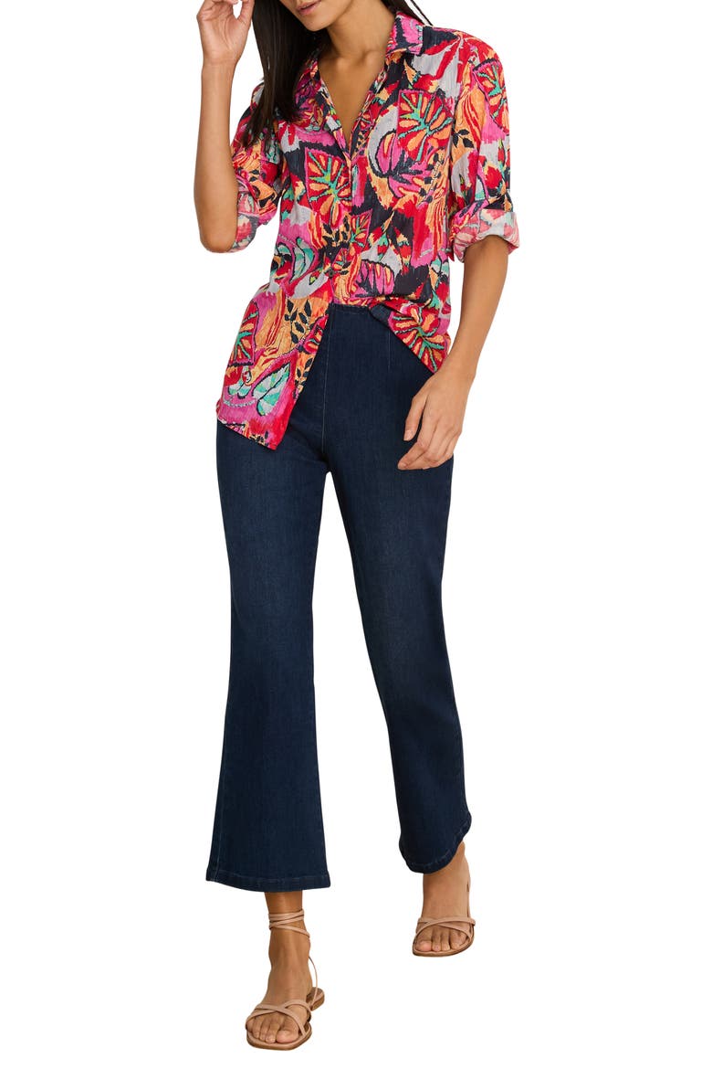 Kauai Crinkle Cotton Shirt, Alternate, color, RED MULTI