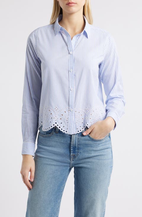 Jullian Embroidered Eyelet Shirt
