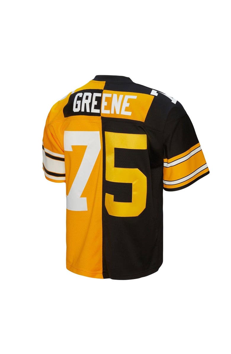 Mitchell & Ness Men's Mitchell & Ness Joe Greene Black/Gold Pittsburgh Steelers 1976 Split Legacy Replica Jersey, Alternate, color, Black