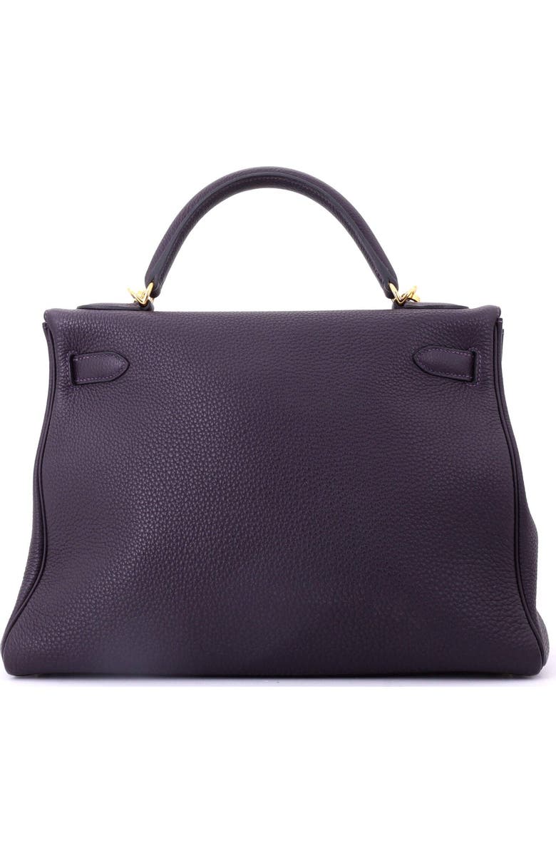 Pre-Owned Hermes Kelly Handbag Purple Togo with Gold Hardware 32, Alternate, color, Raisin