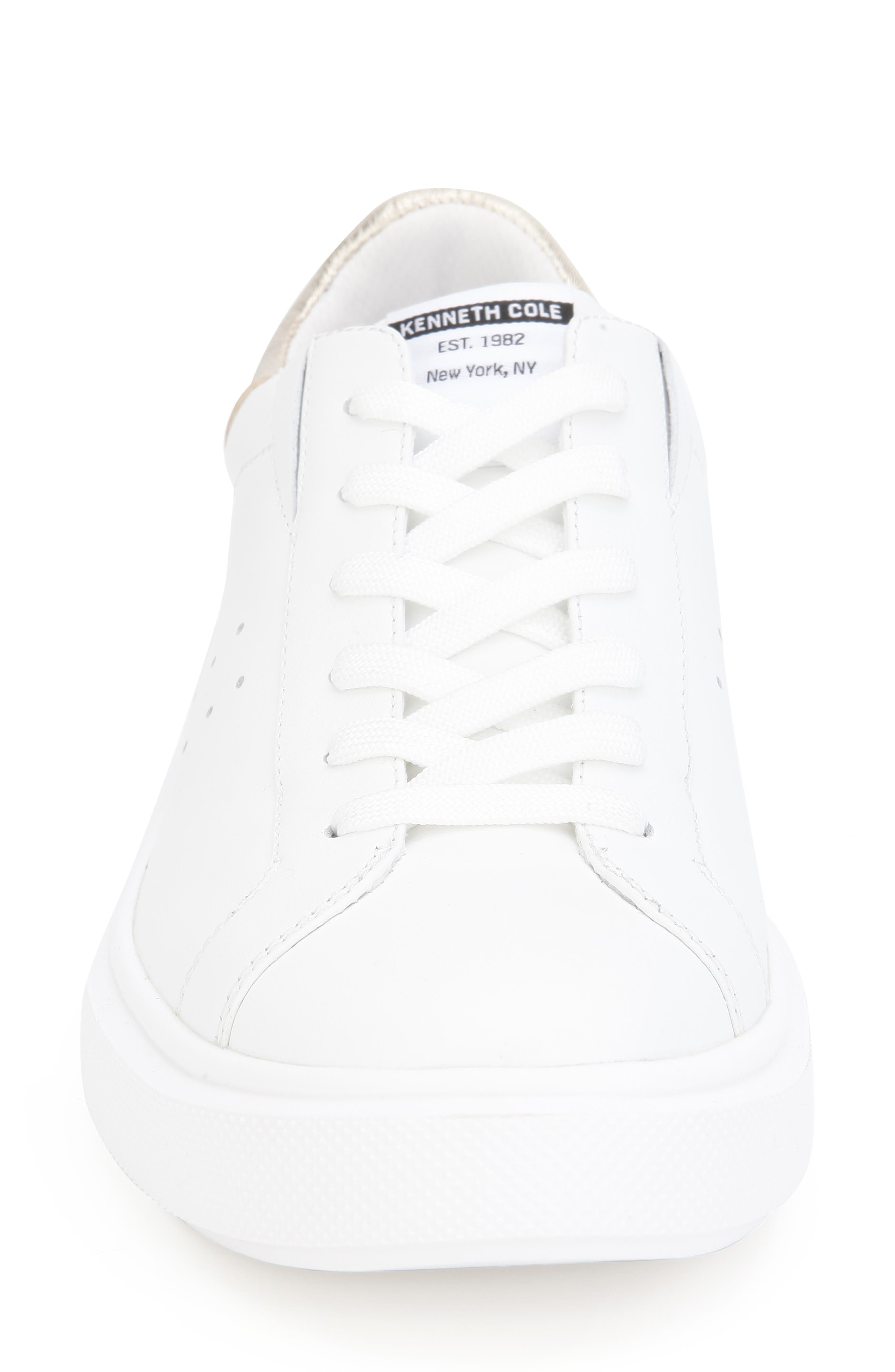 Kam Platform Sneaker, Alternate, color, WHITE/ SHINY LIGHT GOLD