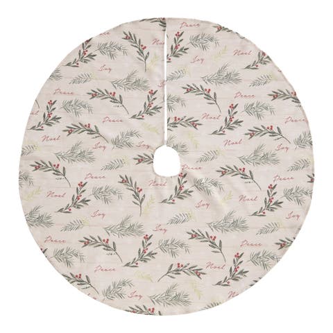 Holiday Tree Trimmings Tree Skirt, Multicolor - 48" Round