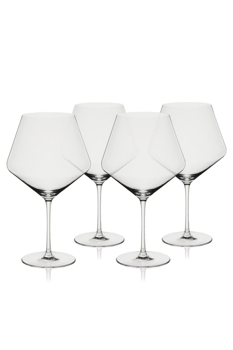 Reserve Liminal Burgundy Wine Glasses Set of 4, Alternate, color, Clear