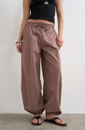 Topshop Tie Waist Elastic Cuff Pants