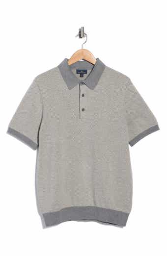 Herringbone Short Sleeve Knit Polo