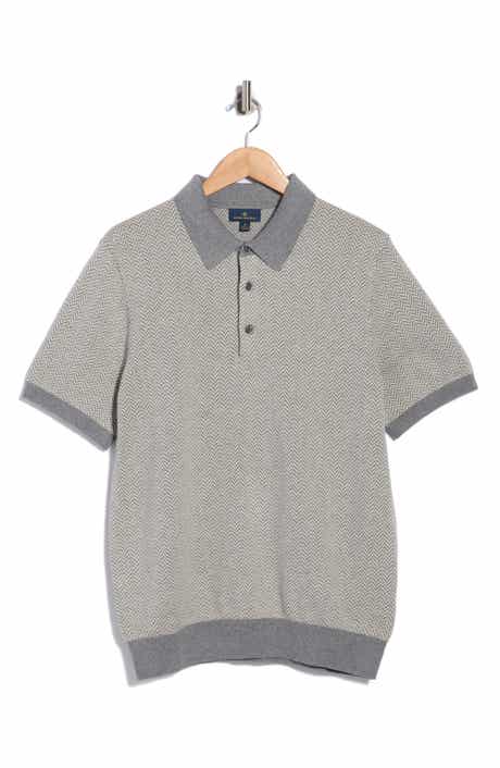 Herringbone Short Sleeve Knit Polo