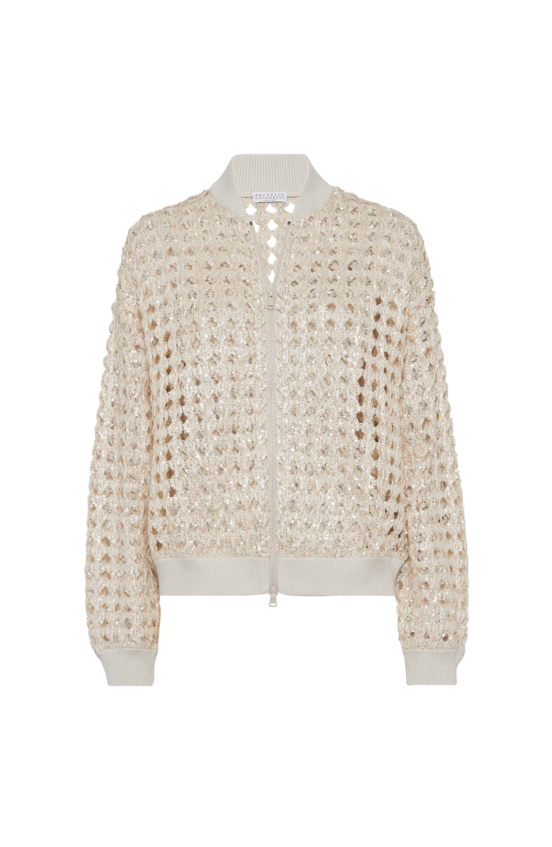 Brunello Cucinelli Dazzling Embroidery bomber, Main, color, 