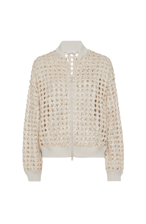 Brunello Cucinelli Crochet-knit Zip-up Jacket