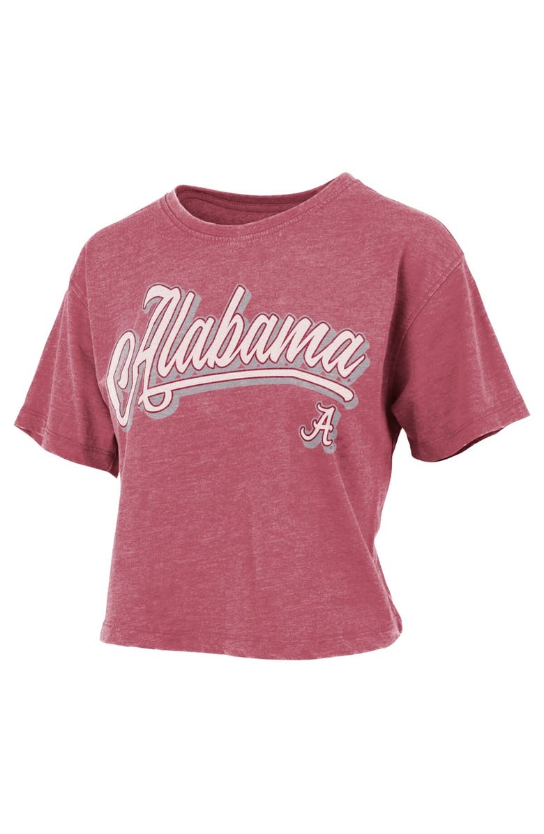 PRESSBOX Women's Pressbox Crimson Alabama Crimson Tide Team Script Harlow Vintage Waist Length T-Shirt, Alternate, color, 