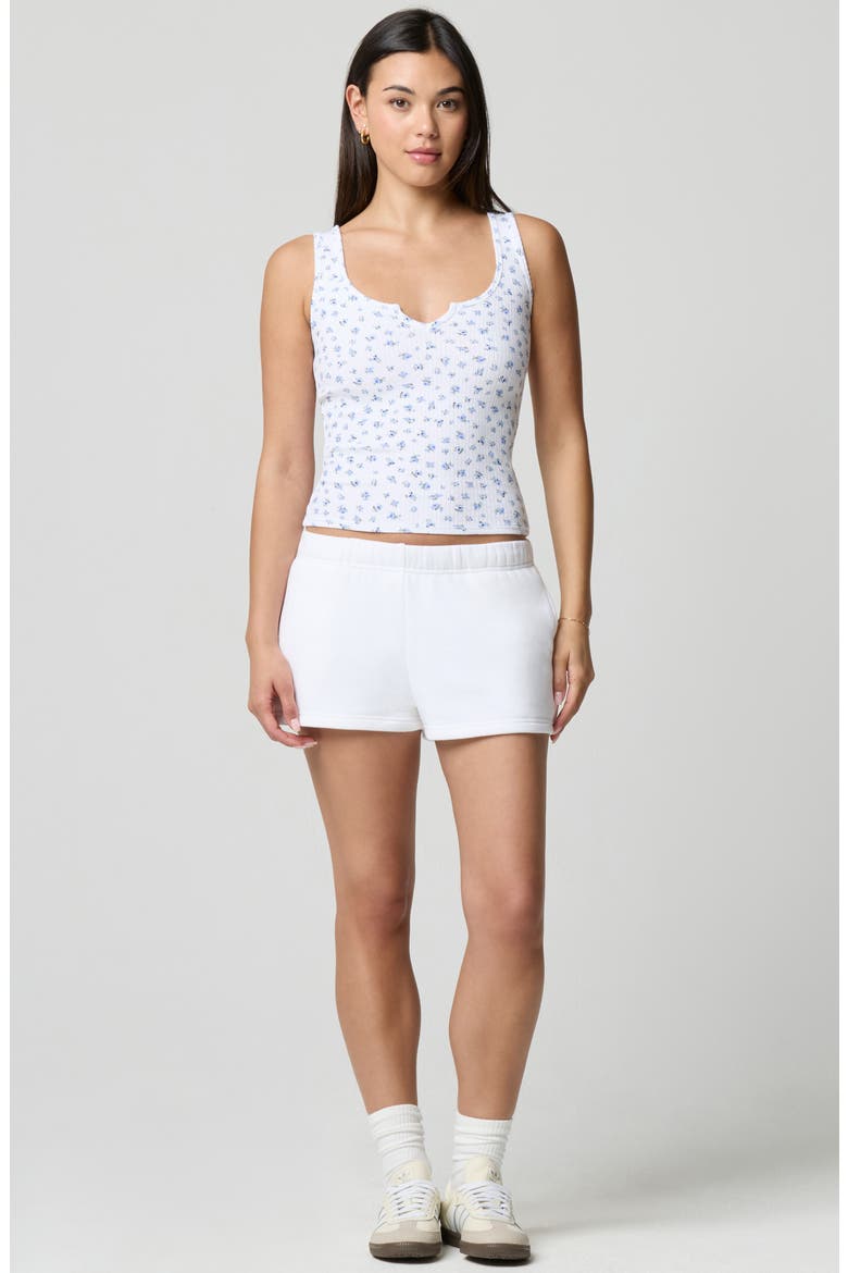 Ditsy Floral Scoop Neck Tank, Alternate, color, PETIT JARDIN WHITE/ BLUE