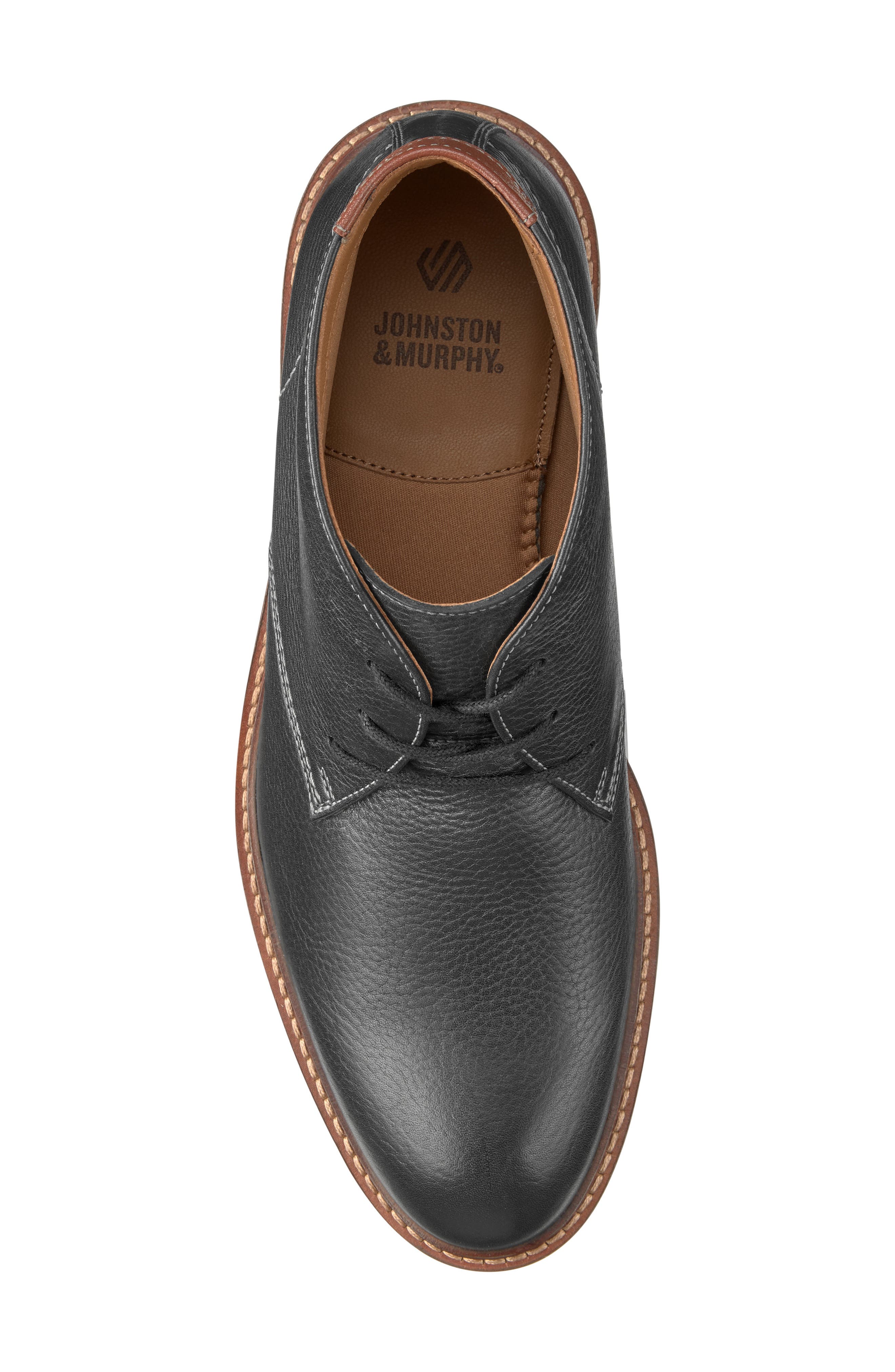 Johnston & Murphy Boswell Chukka Boot, Alternate, color, Black Full Grain
