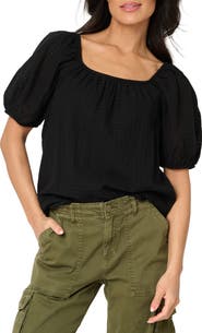 GIBSONLOOK Convertible Neck Gauze Top