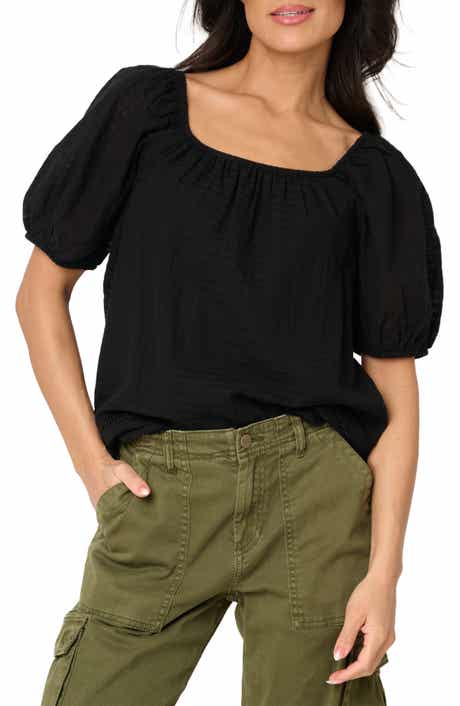 GIBSONLOOK Convertible Neck Gauze Top