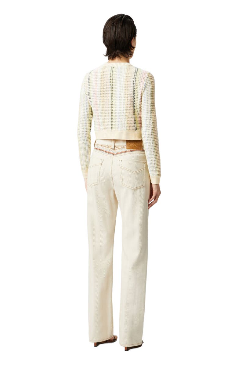 Missoni Crewneck Cardigan In Cotton Blend Caperdoni Motif, Alternate, color, Multicoloured 2