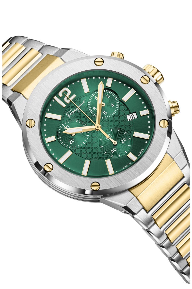 F-80 Two-Tone Chronograph Watch, 42mm, Alternate, color, TWO TONE