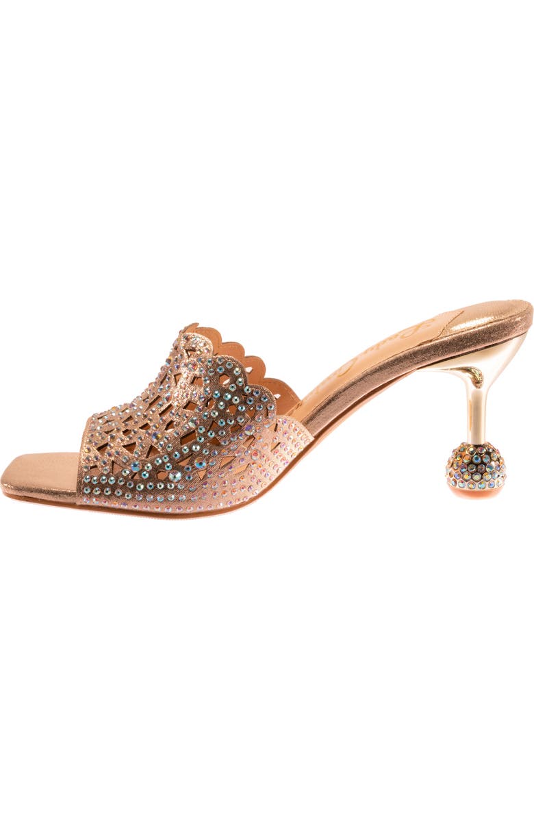 LADY COUTURE Rhinestone Laser Cut Sandal, Alternate, color, Gold