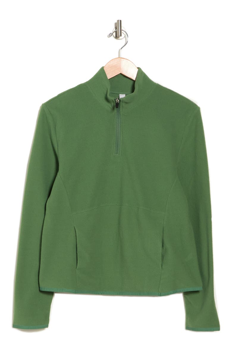 Free Pass Polar Fleece Quarter Zip Pullover, Alternate, color, GREEN MYRTLE