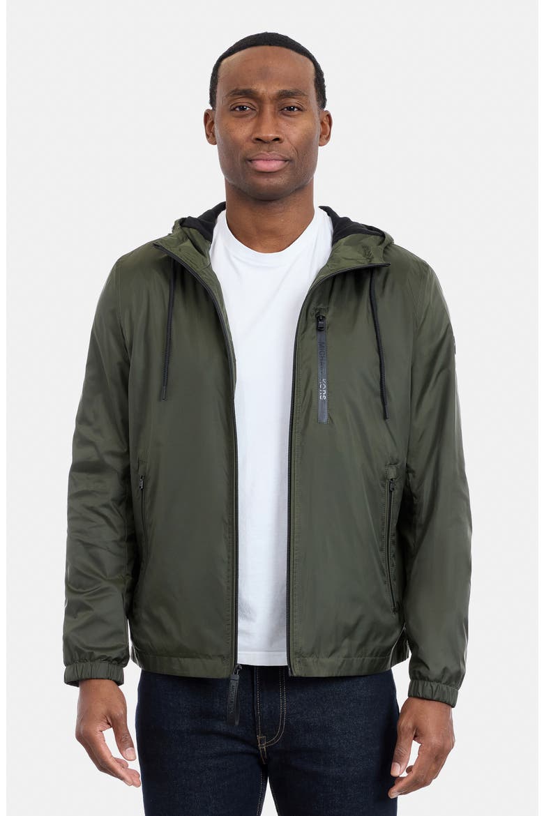 Hooded Windbreaker Jacket, Alternate, color, OLIVE
