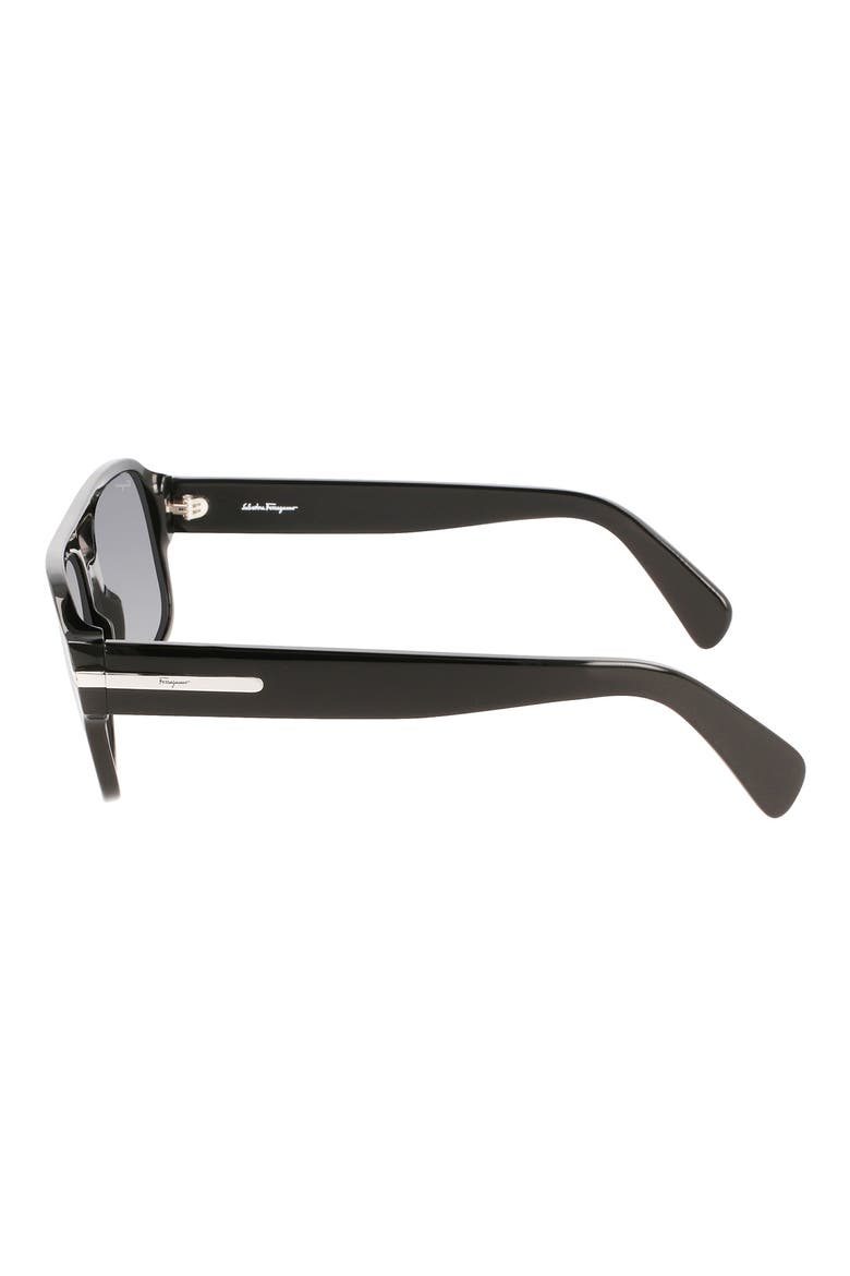 58mm Navigator Sunglasses, Alternate, color, BLACK