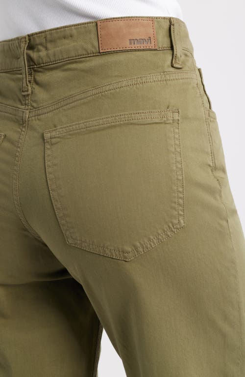 Mavi Jeans Alena High Waist Wide Leg Sateen Pants In Green