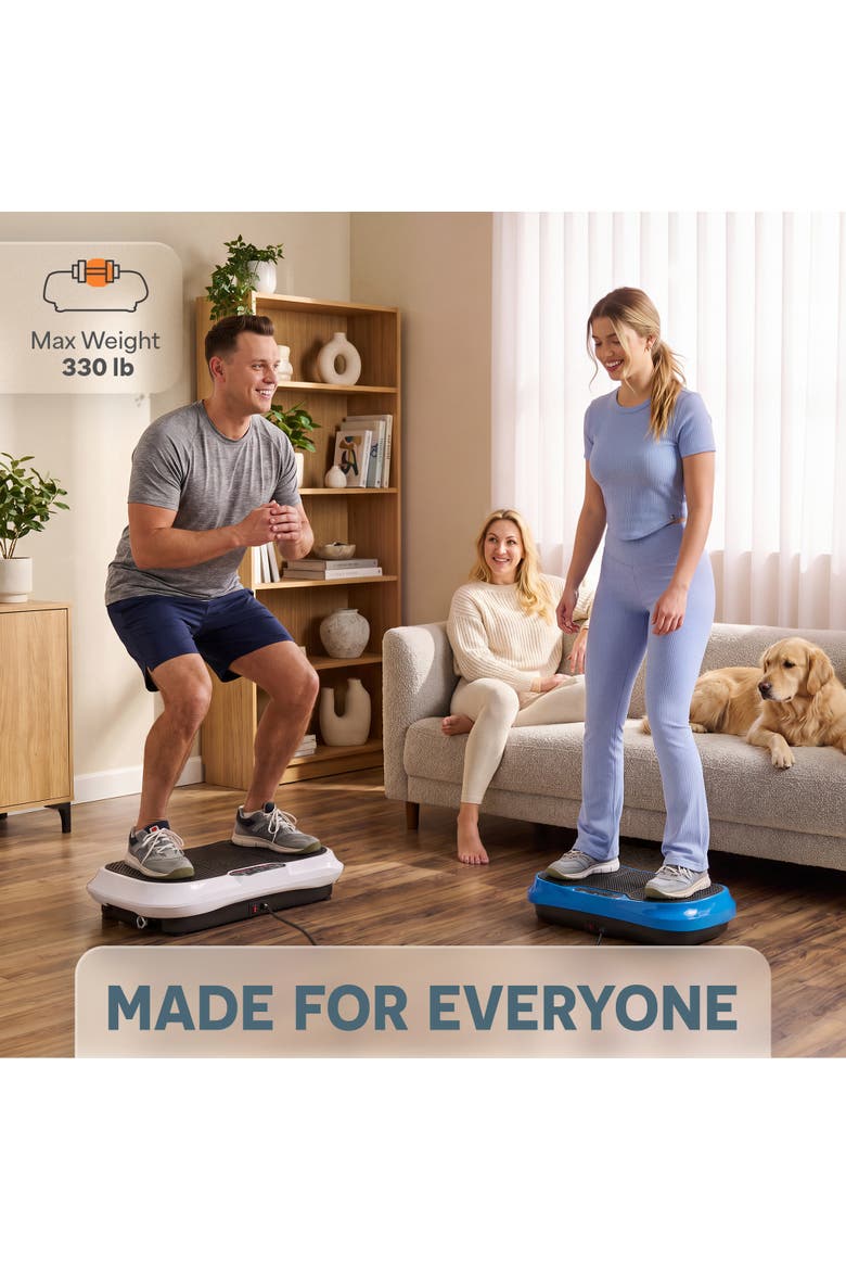 Waver Vibration Plate Exercise Machine Whole Body Vibrating Platform, Alternate, color, White