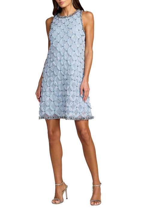 Rhinestone Embellished Sleeveless Mini Dress