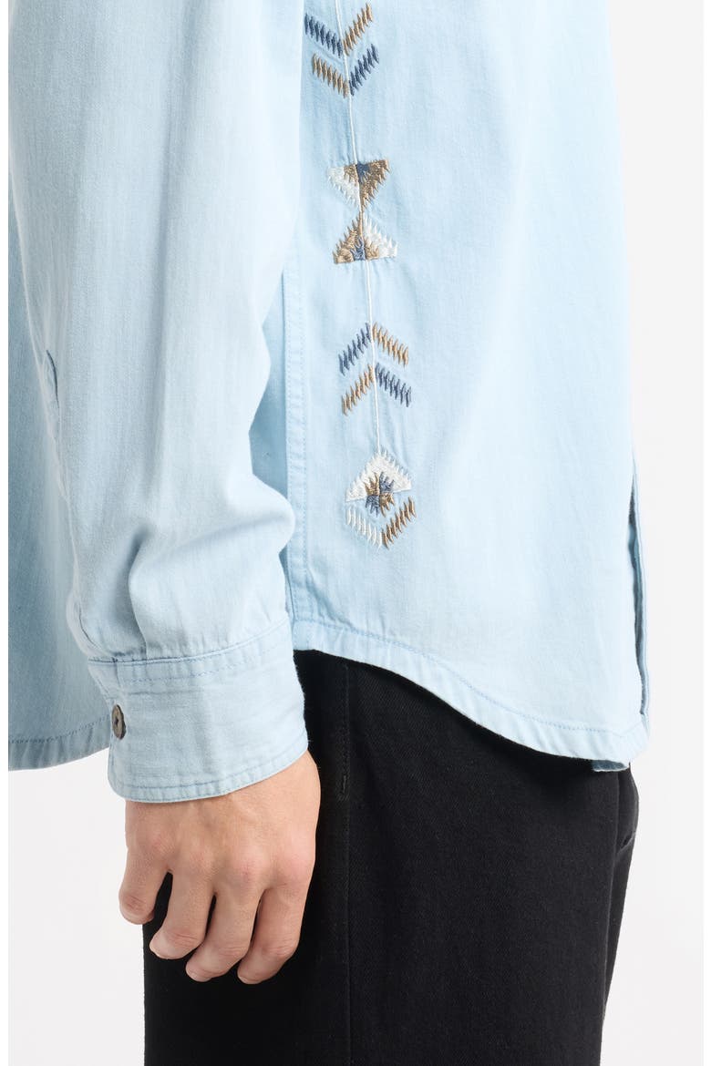 Autry Long Sleeve Shirt, Alternate, color, LIGHT INDIGO