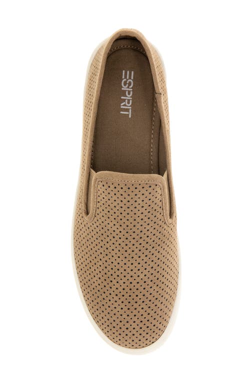 Esprit North Perforated Slip-on Sneaker In Brown