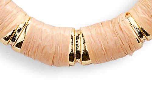 Cara Wrapped Frontal Hoop Drop Earrings In Tan