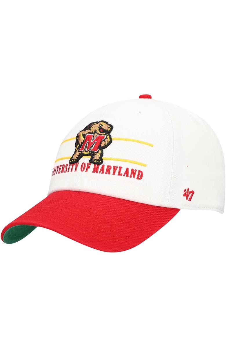 '47 Men's '47 White Maryland Terrapins Gridiron Clean Up Adjustable Hat, Main, color, White