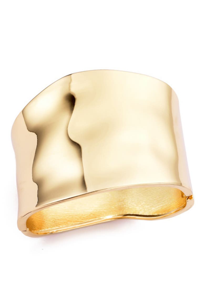 Hammered Bangle Bracelet, Main, color, GOLD