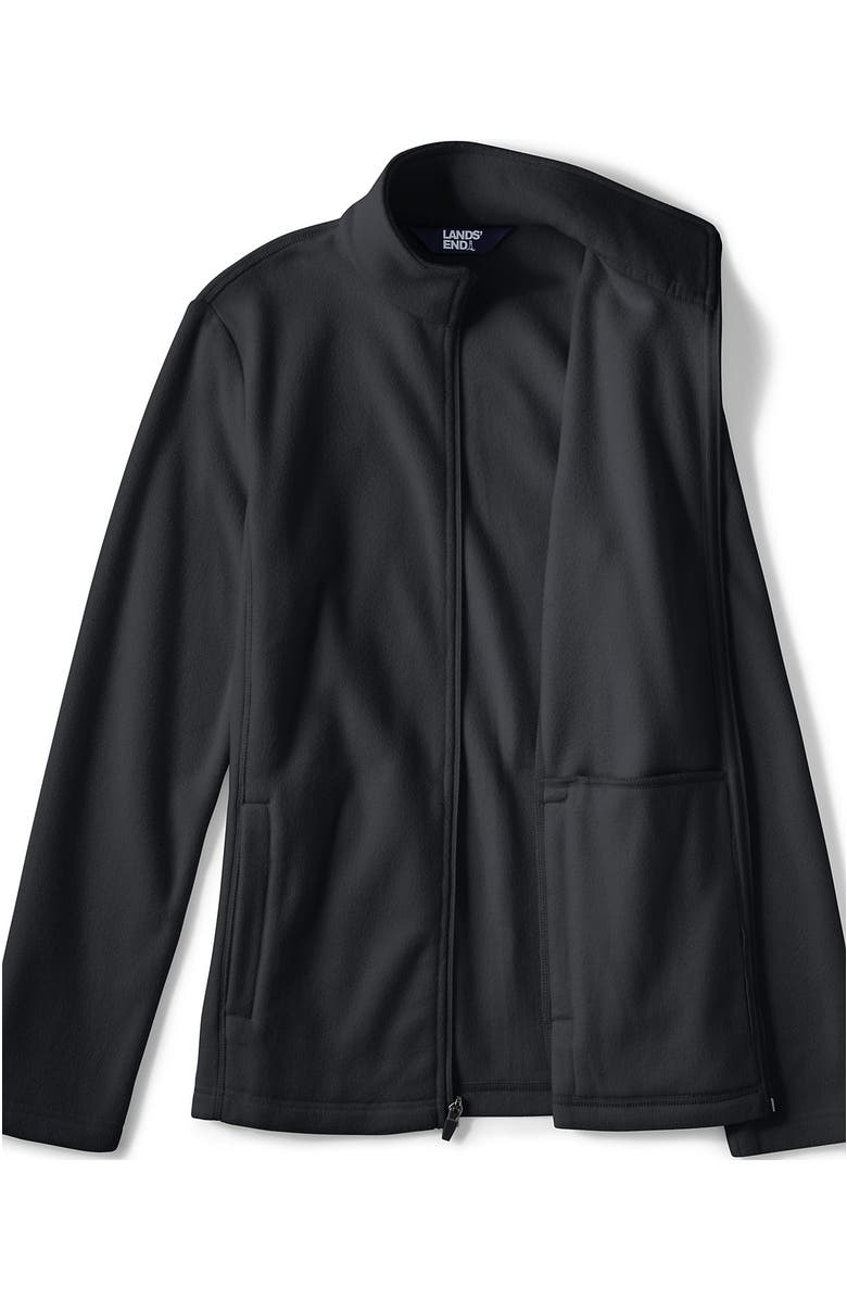 Lands' End Plus Size Anyweather Fleece Full Zip Jacket, Alternate, color, Black