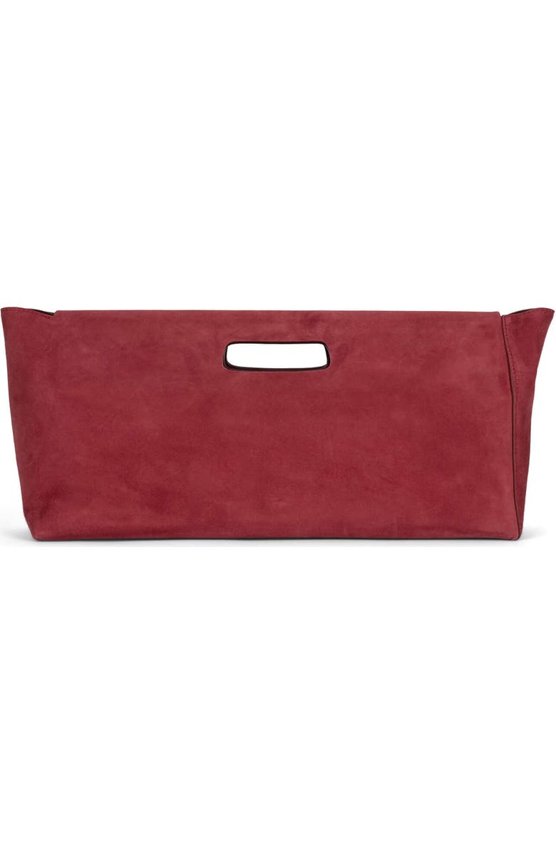 Jeffrey Campbell Toolbox Leather Clutch, Alternate, color, Deep Rose Suede