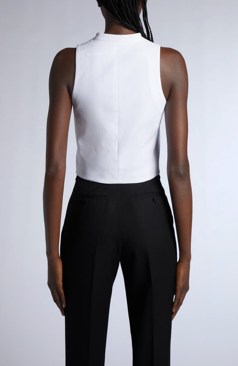 TOM FORD Cotton Piqué Fitted Vest, Alternate, color, White