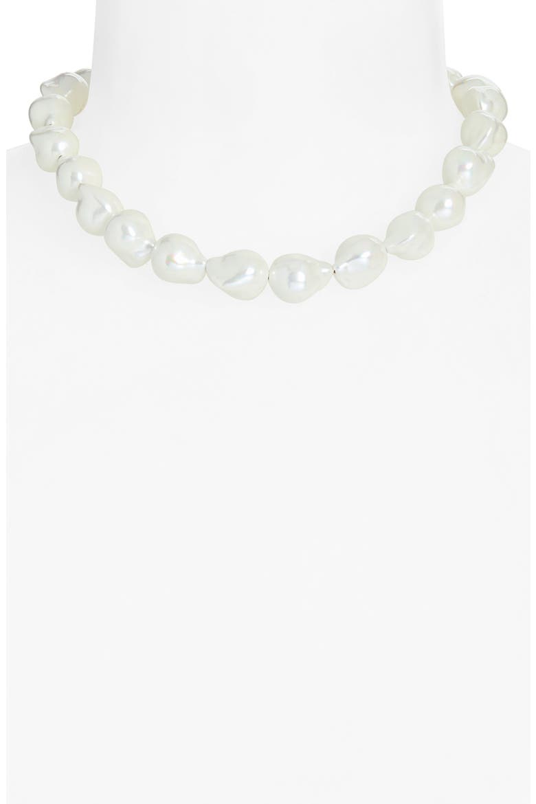 Shelby Pearl Choker Necklace, Alternate, color, GOLD