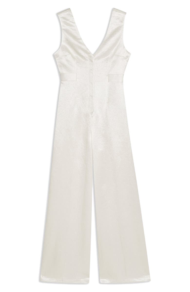 Topshop Sleeveless Satin Twill Jumpsuit, Alternate, color,