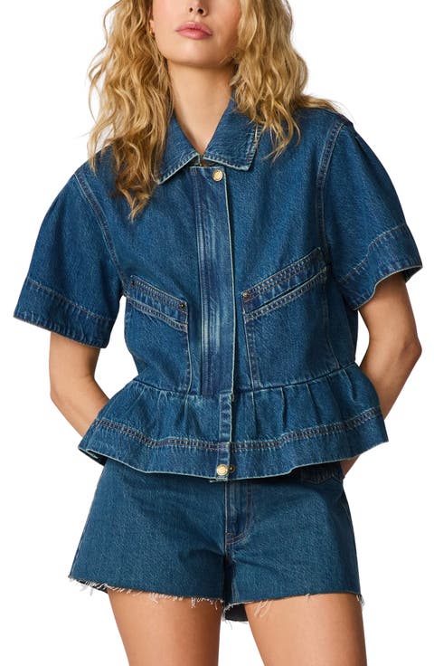 Haezel Peplum Denim Jcket