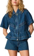 Steve Madden Haezel Peplum Denim Jcket