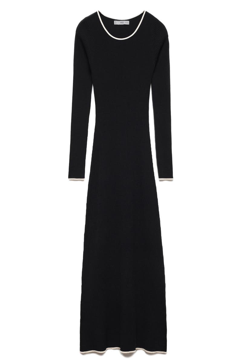 MANGO Shadowin Long Sleeve Maxi Sweater Dress, Alternate, color,
