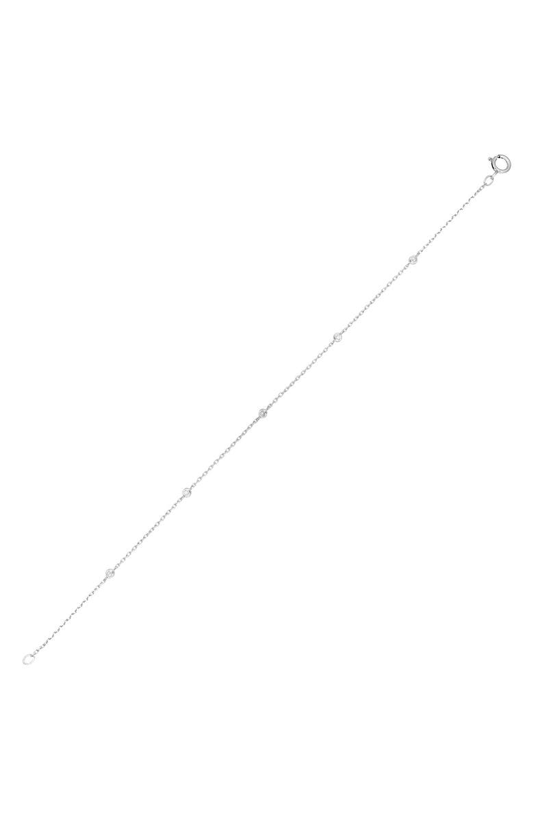 Frankie & Zoe 14K White Gold Diamond Station Chain Bracelet, Alternate, color, White Gold