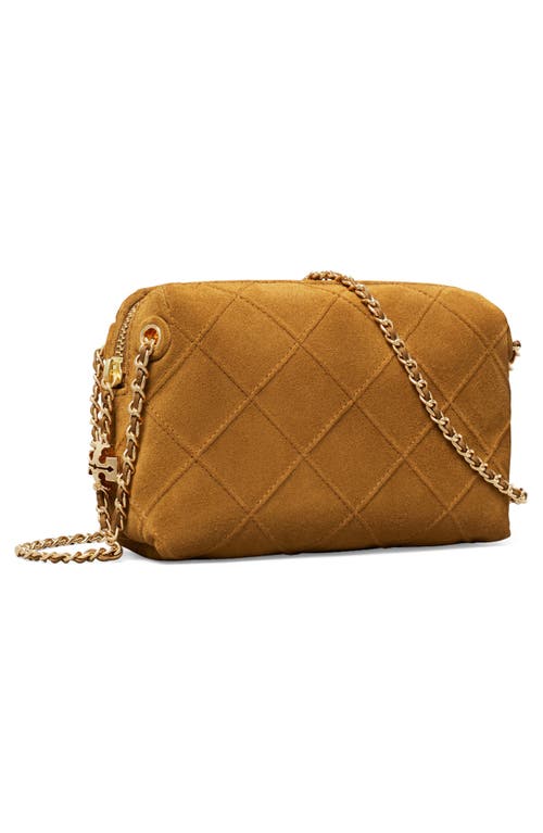 Tory Burch Fleming Soft Suede Crossbody Bag In Brown