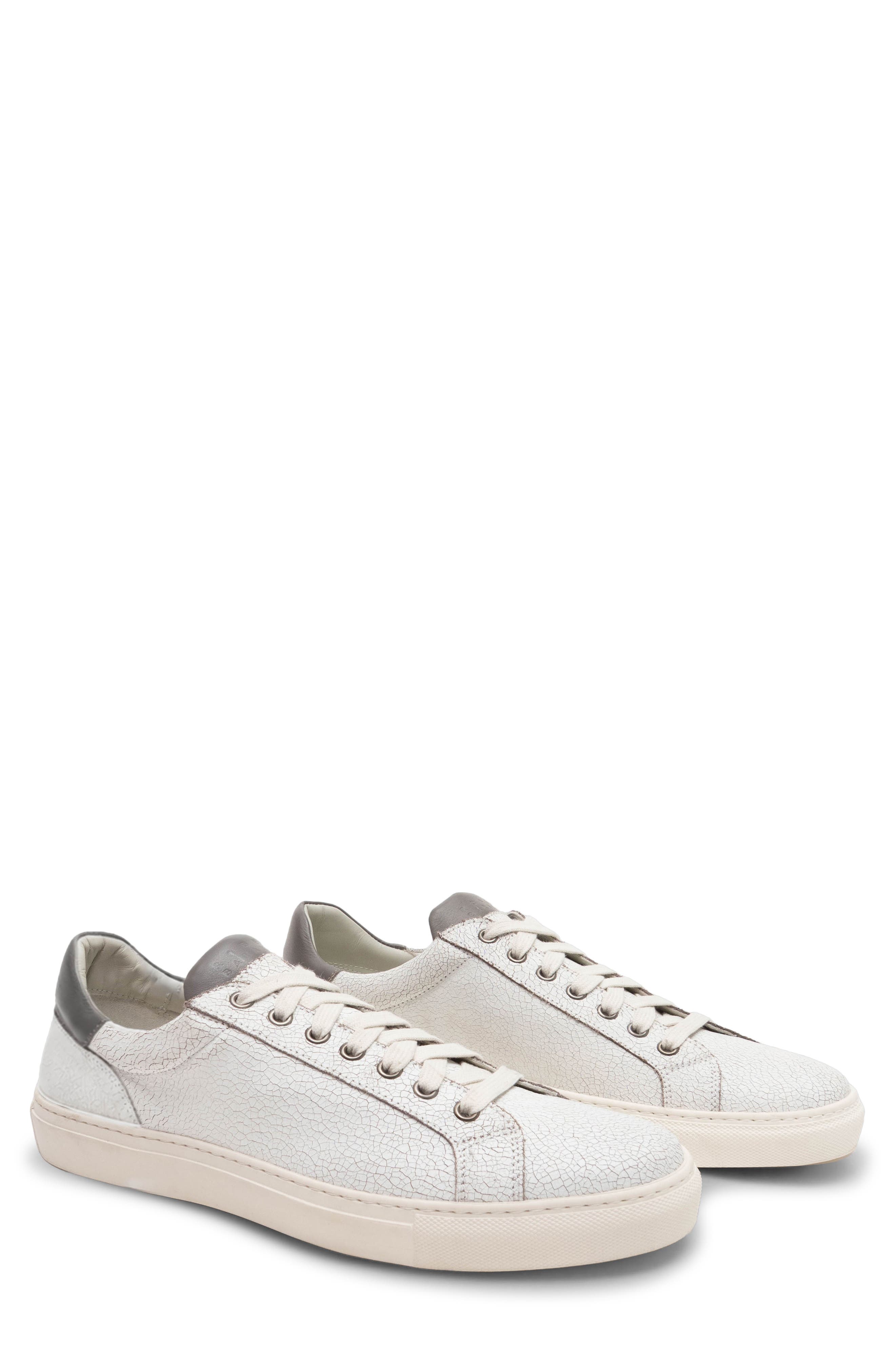 Thomas Crinkled Leather Sneaker, Main, color, DIRTY WHITE