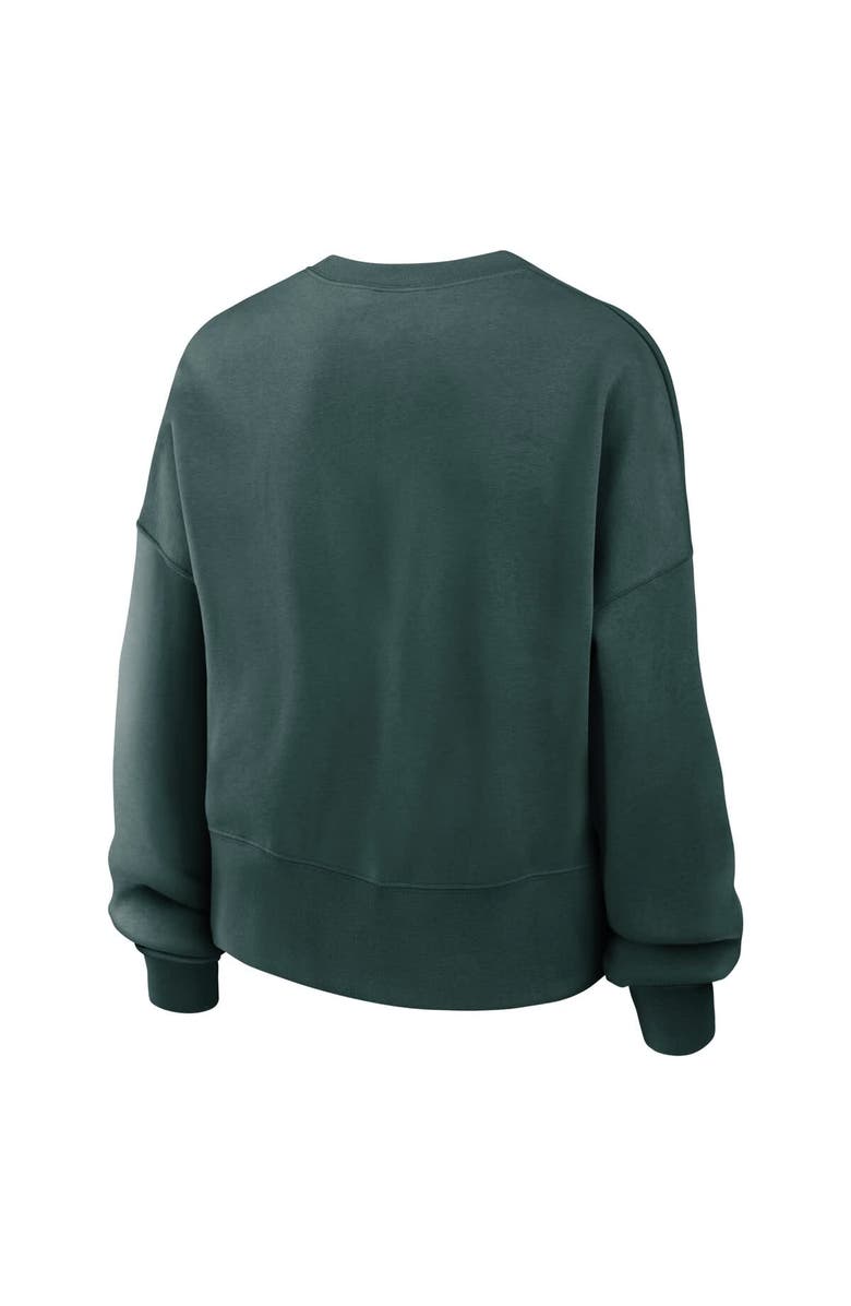 Nike Women's Nike Green Michigan State Spartans Oversized Essential Pullover Sweatshirt, Alternate, color, 