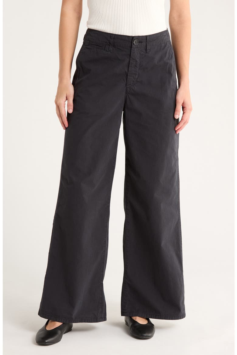 Evie High Waist Wide Leg Pants, Main, color, BLACK