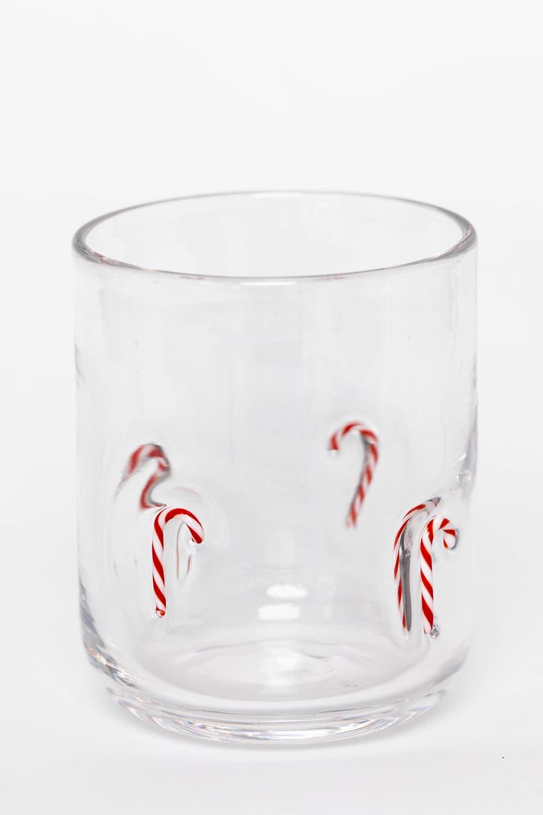 Candy Cane Icon Glass, Set of 4, Main, color, Multi