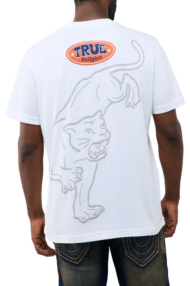 Stay True Embroidered Cotton Graphic T-Shirt, Alternate, color, OPTIC WHITE